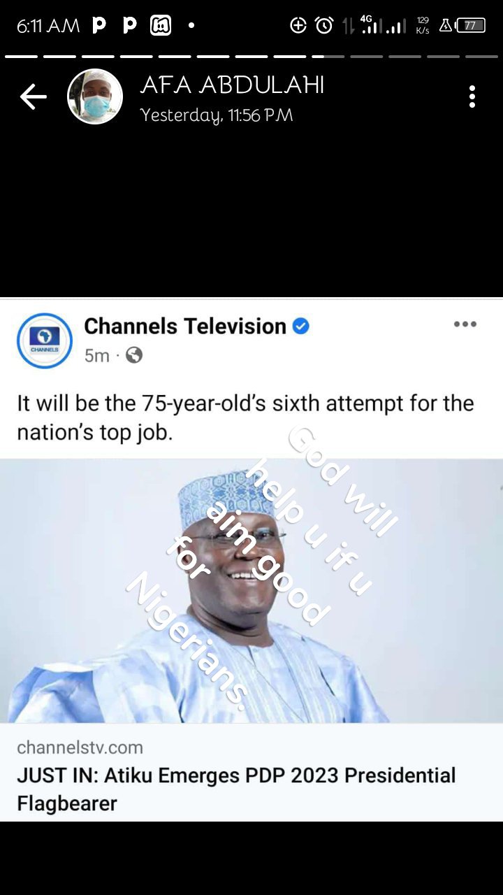 God will help u if u aim good for Nigerians.